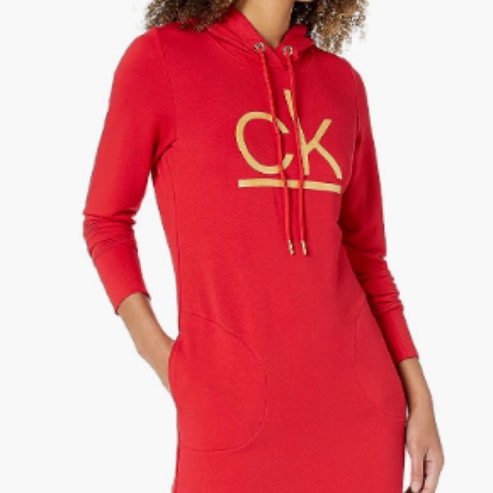 Calvin Klein Women's Long Sleeve Hoodie Dress SIZE XL
